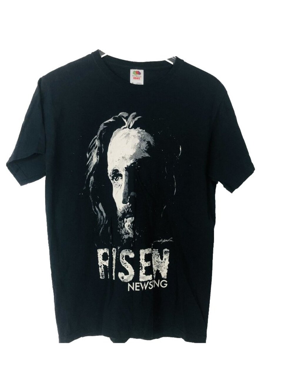 Religious Band T Shirt Risen New Song Black Short Sleeve Size M